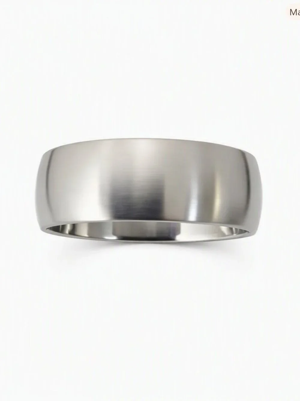 Size 9 Silver Stainless Steel Wedding Band